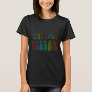 Groovy Winners Wear Yellow War Game 60s Go Summer T-Shirt