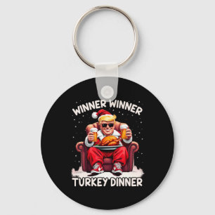 Groovy Xmas Trump Winner Winner Turkey Dinner Than Keychain