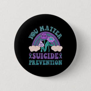 Groovy You 988 Suicide Prevention Awareness 2 Inch Round Button