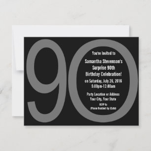 Gros 9-0 Invitations de fête d'anniversaire