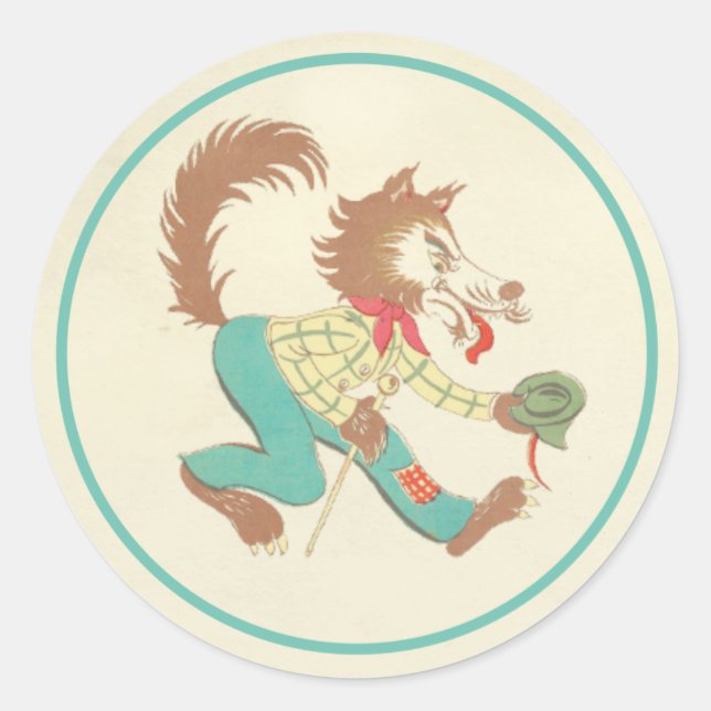 Gros autocollant de loup (Devant)