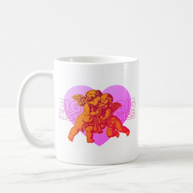 Gros Baiser Cupide Amour Mug (Gauche)