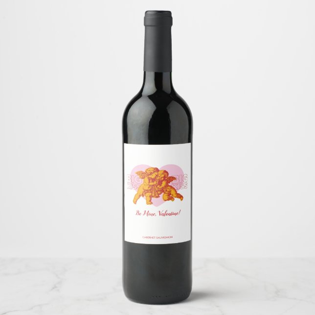 Gros Baiser. Étiquette de vin de coeur doux (Devant)