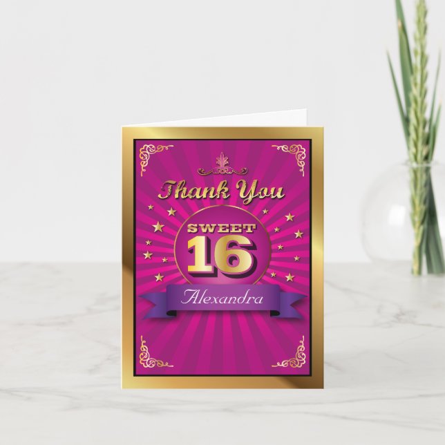 Gros Bassin rose doux 16 Cartes de remerciements (Devant)