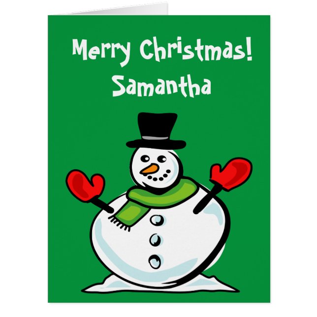 Gros bonhomme de neige de Noël sur mesure (Devant)