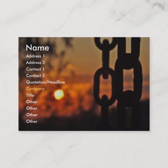 Gros Carte de visite Sunset (Devant)