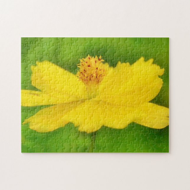 Gros Cosmos Fleur Jaune Puzzle d'Art Fleur sauvage (Horizontal)