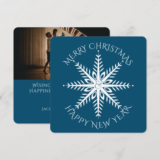 Gros flocon | CARTE de Noël (Devant / Derrière)