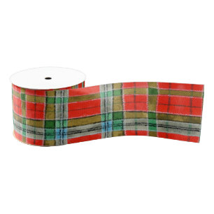 Gros-grain BAIN MAC BAIN TARTAN 3" Large Grosgrain ruban