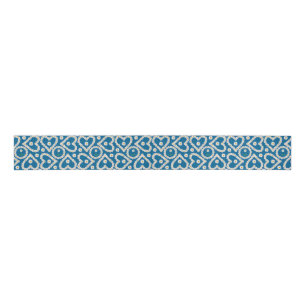 Gros-grain Chaînes de marguerite chic en bleu, ruban à grains