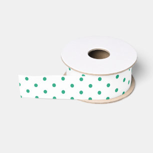 Gros-grain Cottage Cerise Aqua Ruban Doté