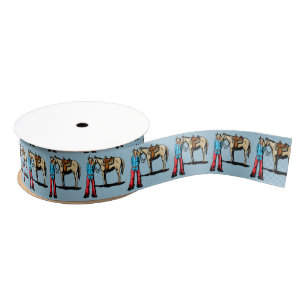 Gros-grain Craft Occidental Floral Cadeau Ruban Cowgirl Horse