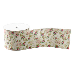 Gros-grain floral ruban décoratif