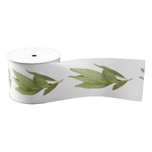 Gros-grain FRESH BAY FEUILLES 3" Large Grosgrain ruban