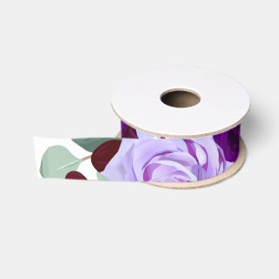 Gros-grain Hibiscus de Lavande de ruban à grains de 1,5 po en