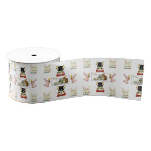 Gros-grain lapin de pâques en ruban décoratif