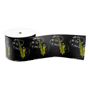 Gros-grain Obscurité de ruban de saxophone