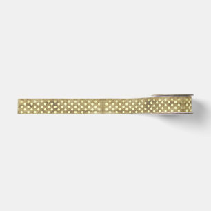 Gros-grain Pois beige et ruban vert