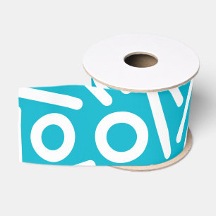 Gros-grain Ruban blanc de motif de monogramme de seamlses de