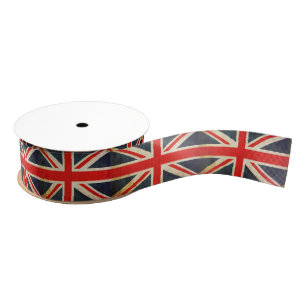 Gros-grain Ruban BRITANNIQUE de coutume d'Union Jack de