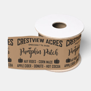 Gros-grain Ruban CRESTVIEW ACRES CITROUILLE PATCH