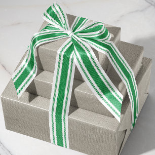 Gros-grain Ruban de bande de retrait blanc et vert