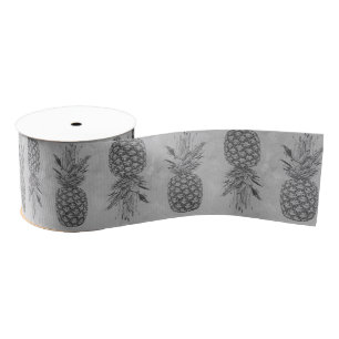 Gros-grain Ruban de gris d'ananas