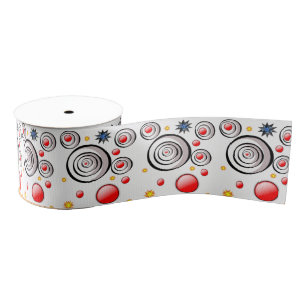 Gros-grain ruban décoratif cercles abstraits