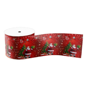 Gros-grain Ruban décoratif de Noël, Père Noël