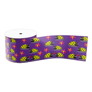 Gros-grain ruban décoratif enfants ladybugs