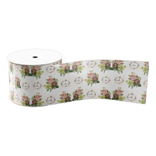Gros-grain ruban décoratif floral