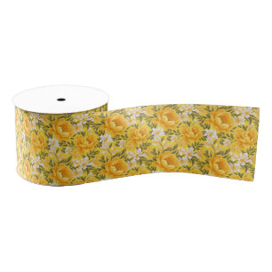 Gros-grain Ruban d'impression florale
