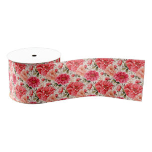 Gros-grain Ruban d'impression florale