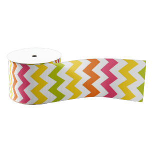 Gros-grain Ruban en pastel de Chevron d'été