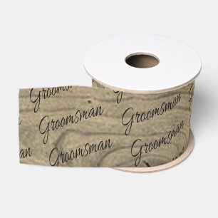 Gros-grain Ruban Grosgrain de Garçon d'Honneur en Bois Rustiq