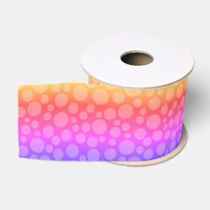 Gros-grain Ruban grosgrain de pois roses