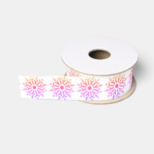 Gros-grain Ruban Grosgrain Flocon de Neige Arc-en-Ciel