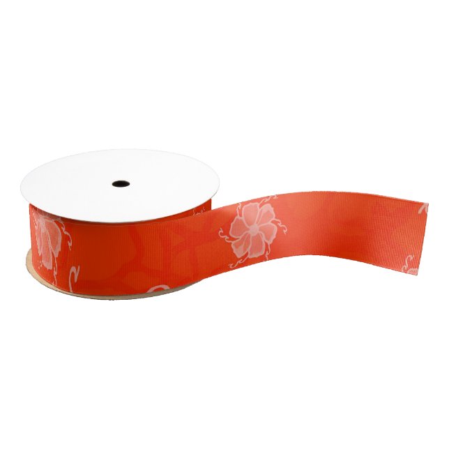 Gros-grain Ruban Grosgrain Monochrome FTF en Orange (Bobine)