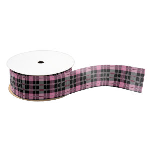 Gros-grain Ruban Grosgrain rose et noir