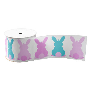 Gros-grain Ruban Grosgrain rose, violet, bleu lapin