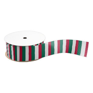 Gros-grain ruban italien de rayure de Noël