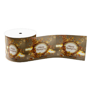 Gros-grain Ruban large bon thanksgiving 3A - 3 pouces