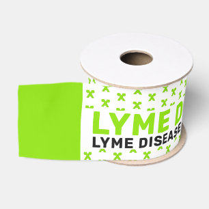 Gros-grain Ruban Motif de sensibilisation à la maladie de Lym