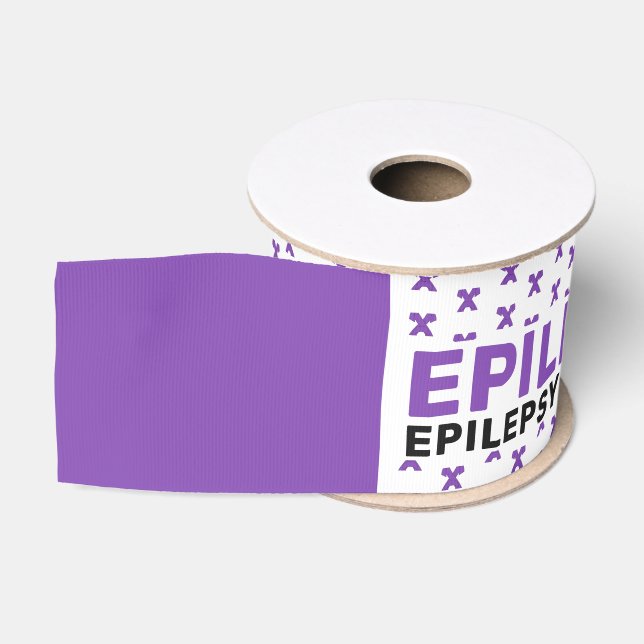 Gros-grain Ruban Motif de sensibilisation à l'épilepsie (Bobine)