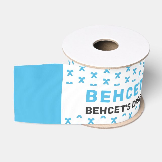 Gros-grain Ruban Motif de sensibilisation aux maladies de Beh (Bobine)