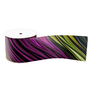 Gros-grain Ruban Neon Zig Zag Swirl