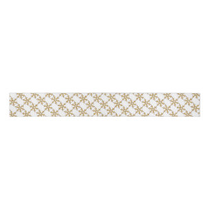 Gros-grain Ruban or et blanc