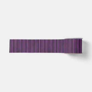 Gros-grain Ruban rayé vertical violet et noir Halloween