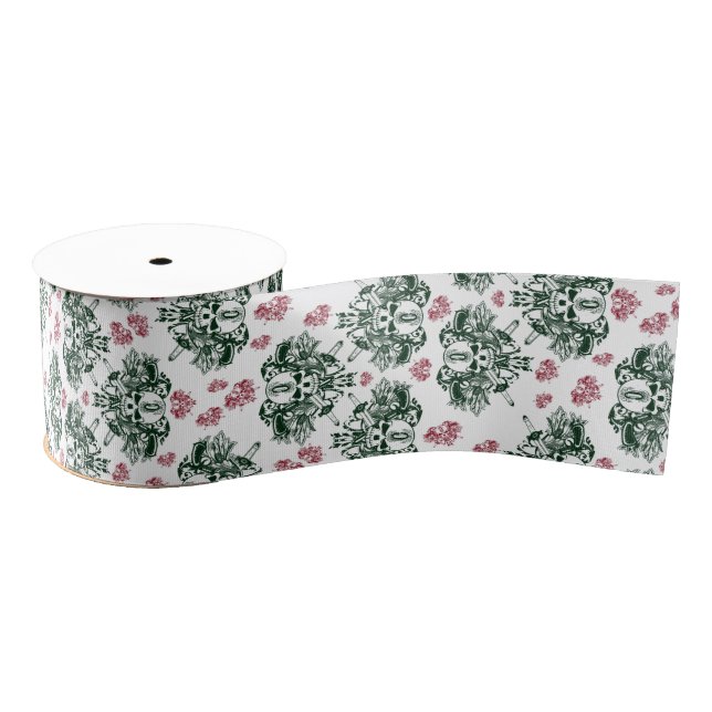 Gros-grain Ruban rouge et vert d'O'Kane (Bobine)