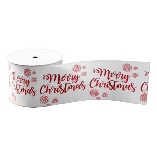 Gros-grain Ruban Rouge Joyeux Noël Satin